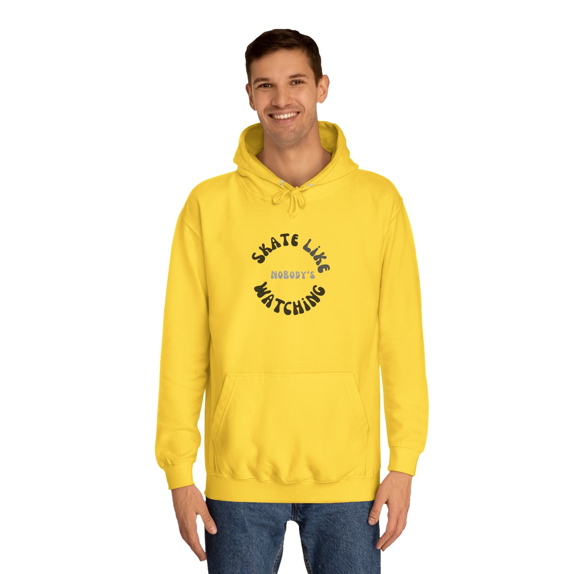 Hoodie - Monotone Skate Like Nobodys Watching Unisex Hoodie - Skate of Matter LLC