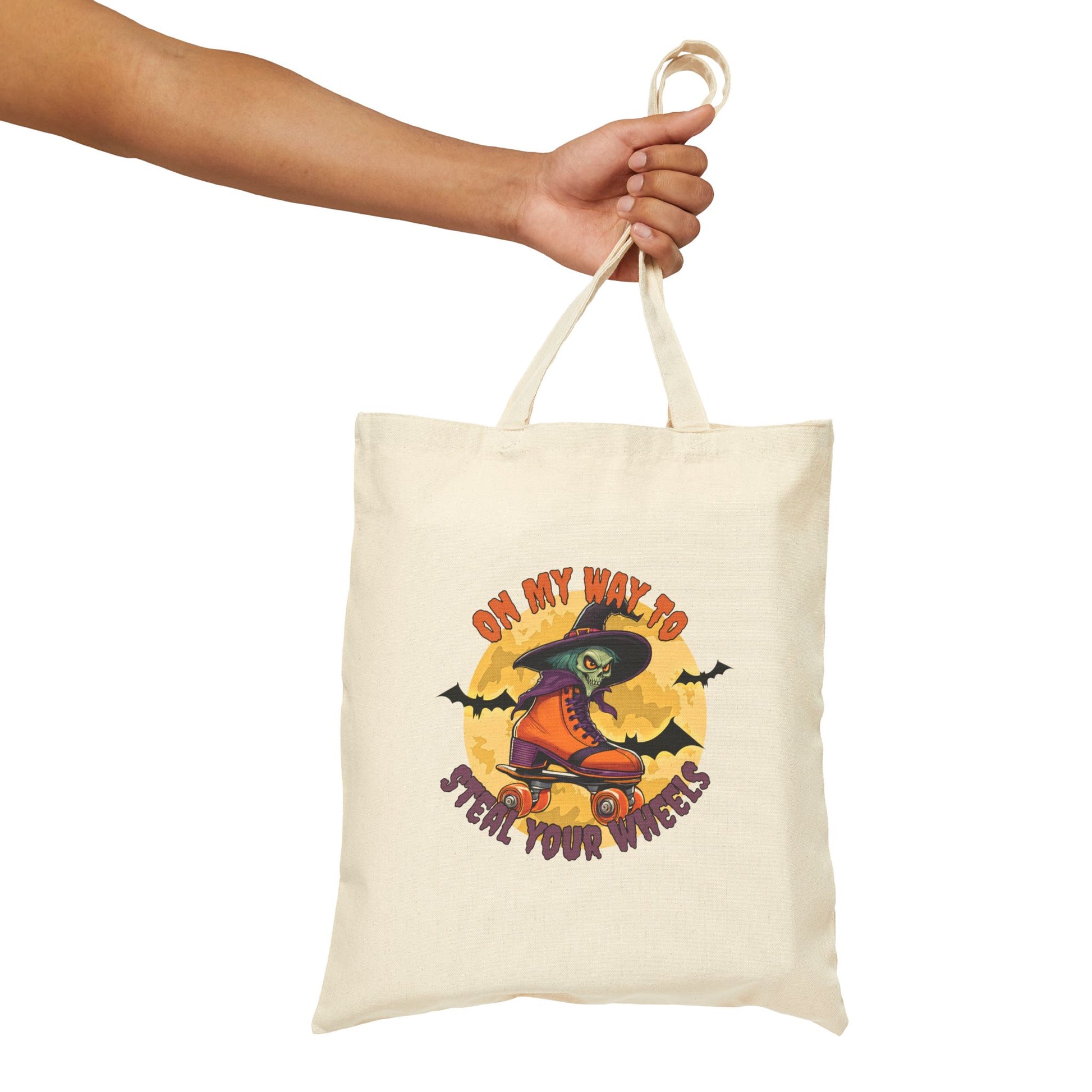 Bags - On My Way To Steal Your Wheels Cotton Canvas Bag - Skate of Matter LLC