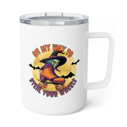 Mug - On My Way To Steal Your Wheels Insulated Coffee Mug - Skate of Matter LLC