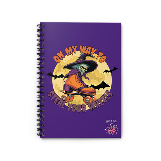 Paper products - On My Way To Steal Your Wheels Spiral Notebook - Ruled Line - Skate of Matter LLC