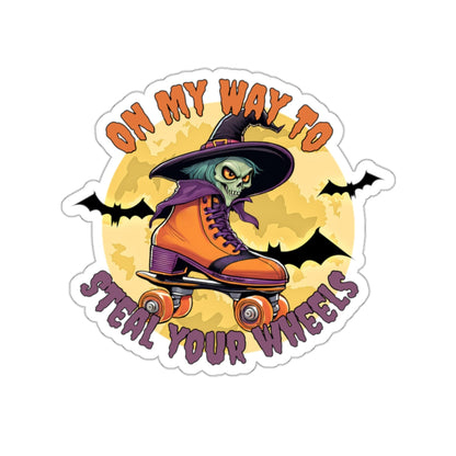 Paper products - On My Way To Steal Your Wheels Sticker - Skate of Matter LLC