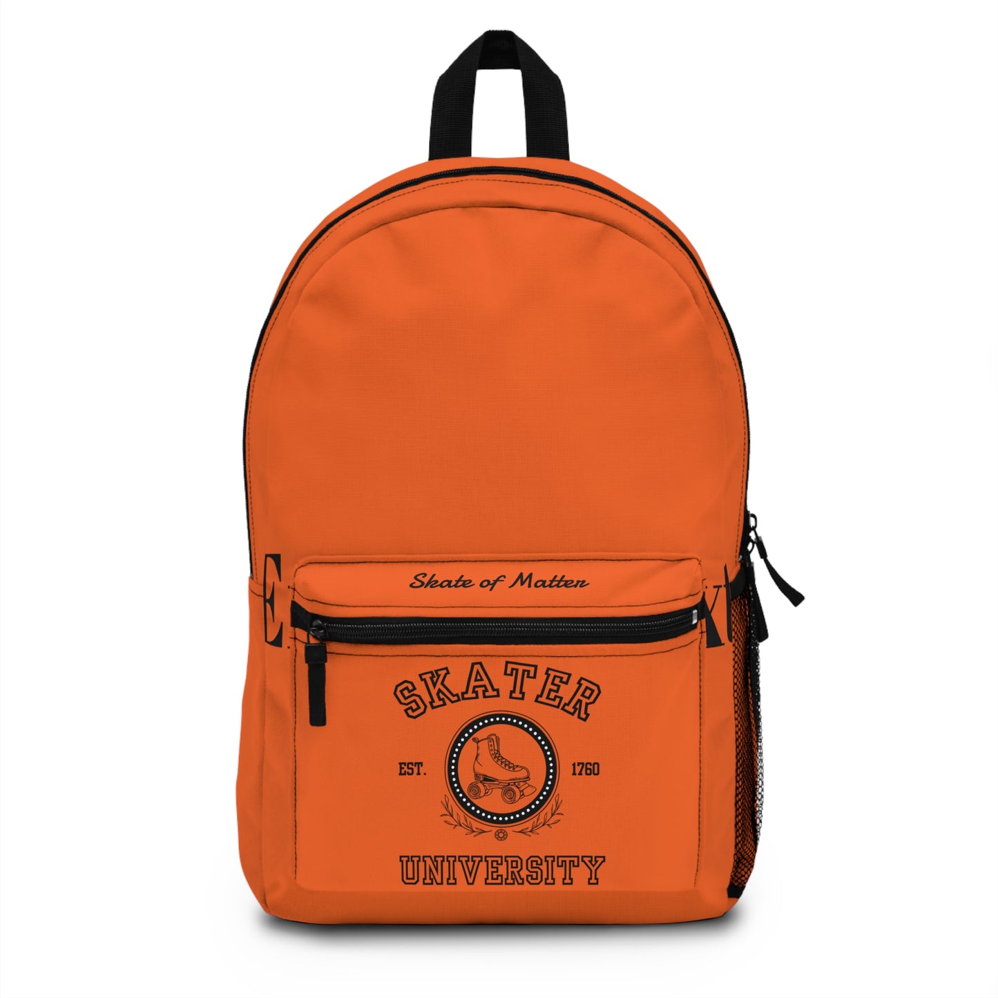 Backpack - Orange Skater University Backpack - Skate of Matter LLC