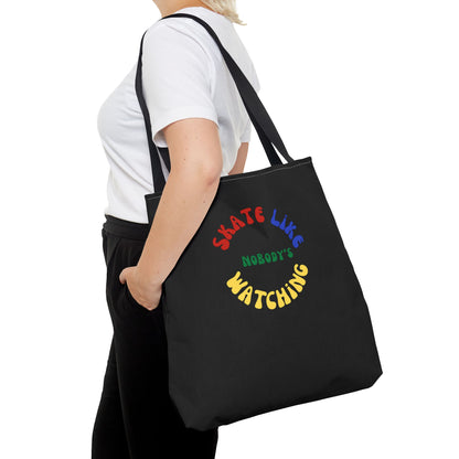 Bags - Primary Skate Like Nobodys Watching Tote Bag - Skate of Matter LLC