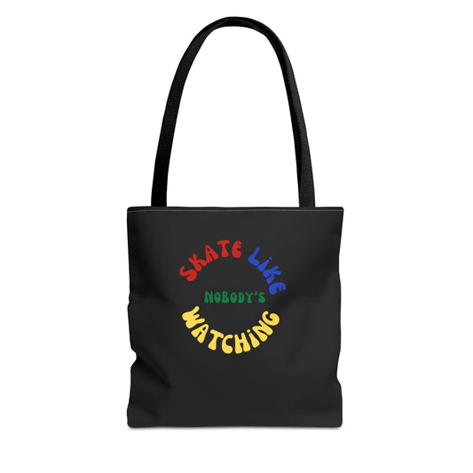 Bags - Primary Skate Like Nobodys Watching Tote Bag - Skate of Matter LLC