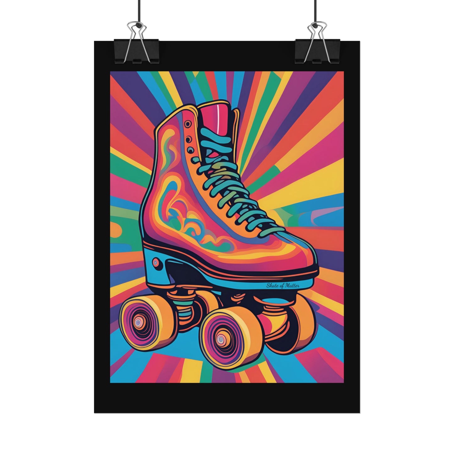 Poster - Psychedelic Roller Skate Rolled Poster - Skate of Matter LLC