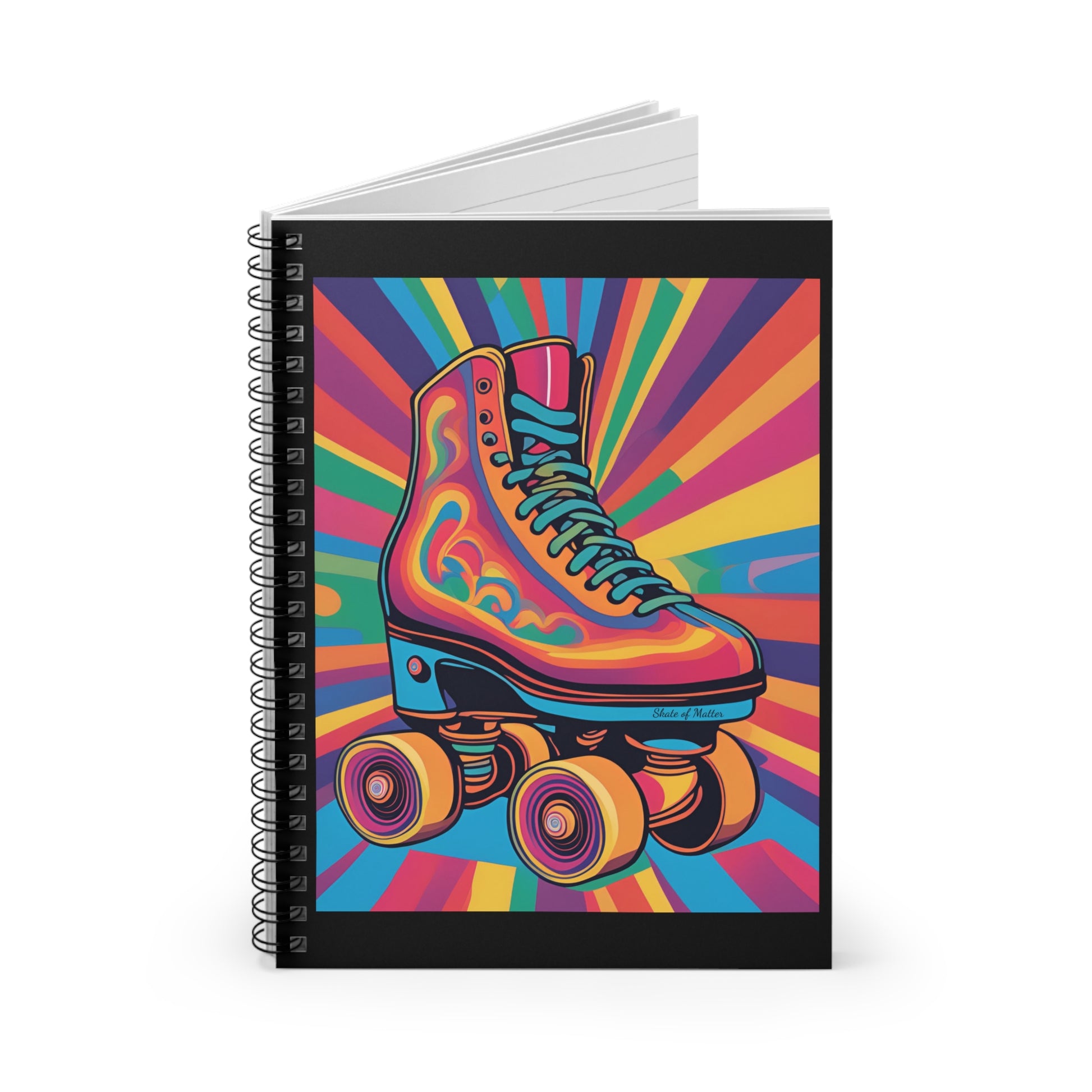 Paper products - Psychedelic Roller Skate Spiral Notebook - Ruled Line - Skate of Matter LLC