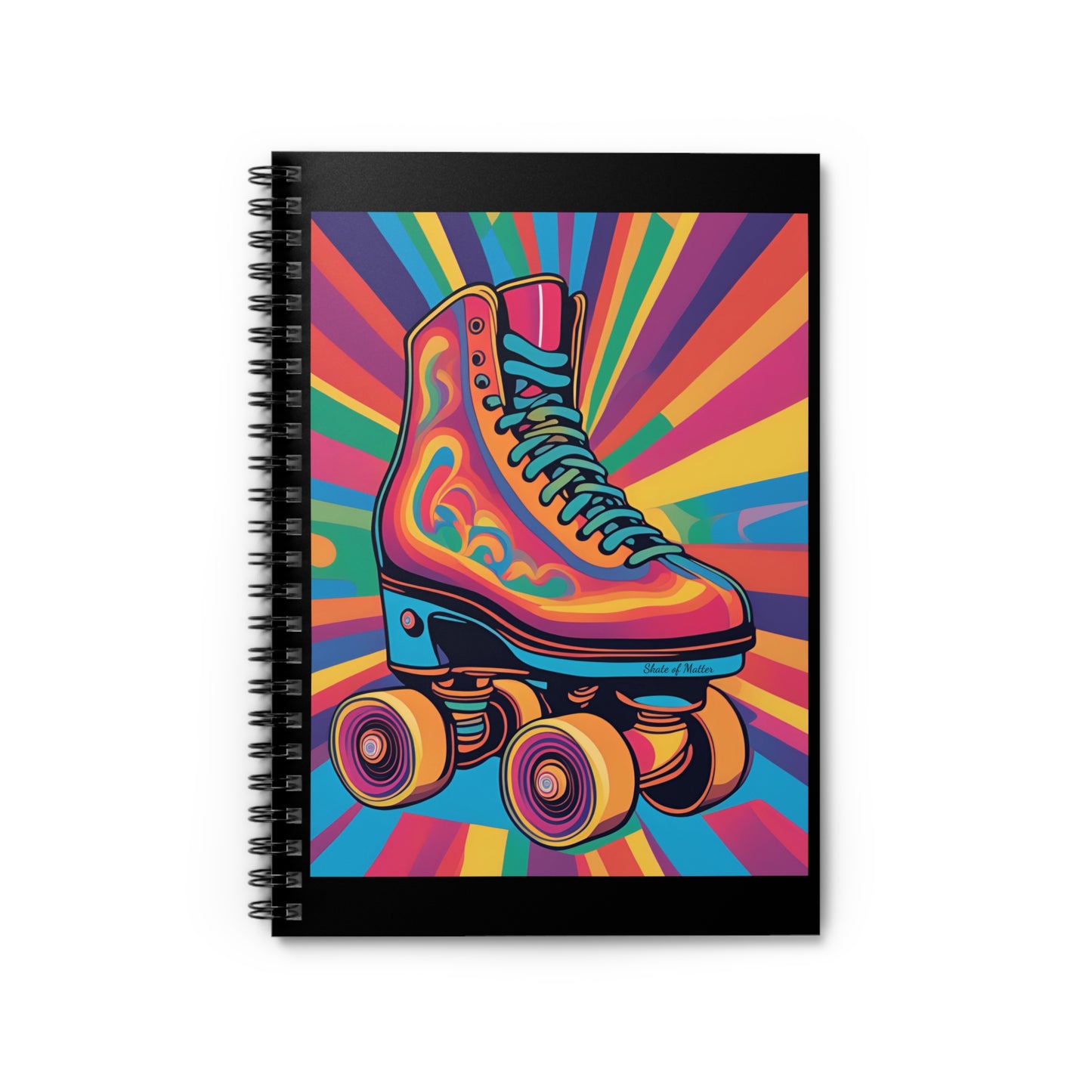 Paper products - Psychedelic Roller Skate Spiral Notebook - Ruled Line - Skate of Matter LLC