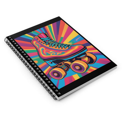 Paper products - Psychedelic Roller Skate Spiral Notebook - Ruled Line - Skate of Matter LLC