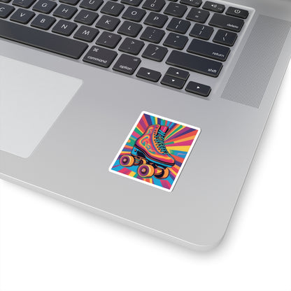 Paper products - Psychedelic Roller Skate Sticker - Skate of Matter LLC