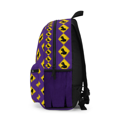 Backpack - Purple Warning Skater Backpack - Skate of Matter LLC