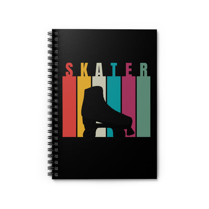 Paper products - Rainbow Skater Silhouette Spiral Notebook - Ruled Line - Skate of Matter LLC