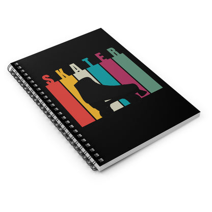 Paper products - Rainbow Skater Silhouette Spiral Notebook - Ruled Line - Skate of Matter LLC