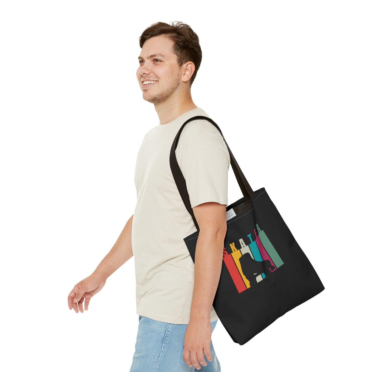 Bags - Rainbow Stripe Skater Tote Bag - Skate of Matter LLC