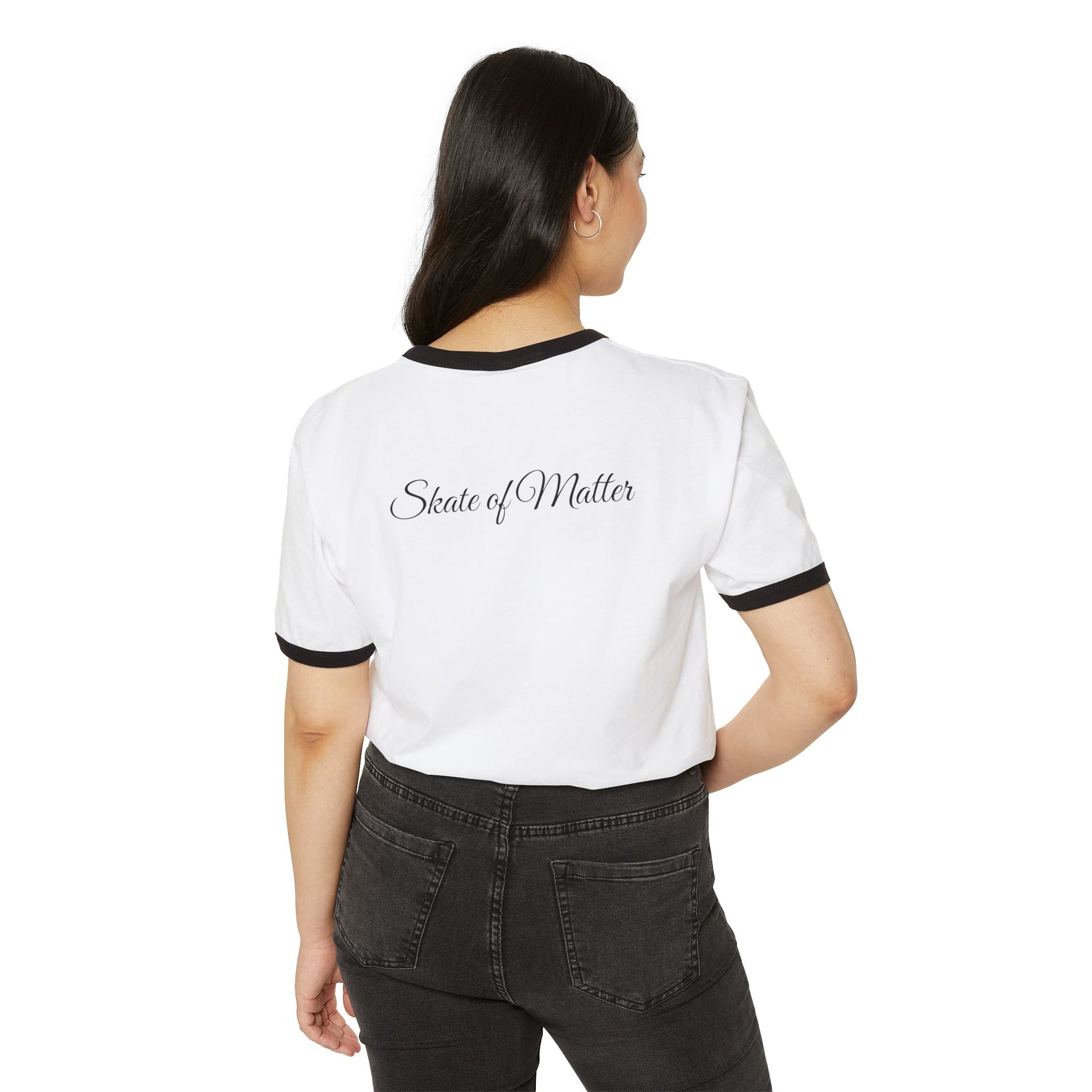 T-Shirt - Red Statement Skater Unisex Cotton Ringer T-Shirt - Skate of Matter LLC