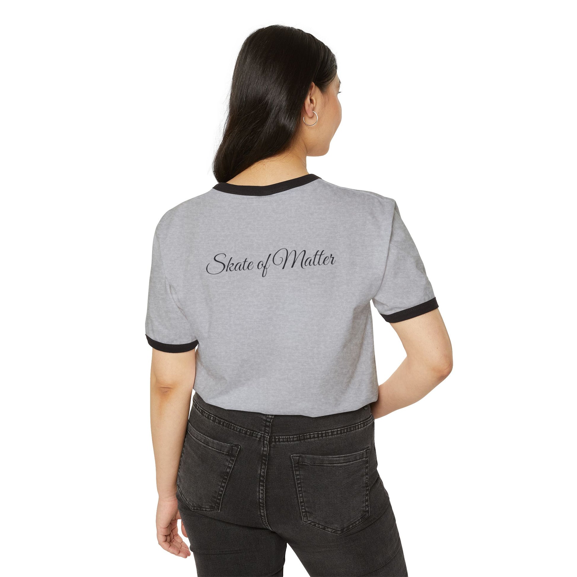 T-Shirt - Red Statement Skater Unisex Cotton Ringer T-Shirt - Skate of Matter LLC