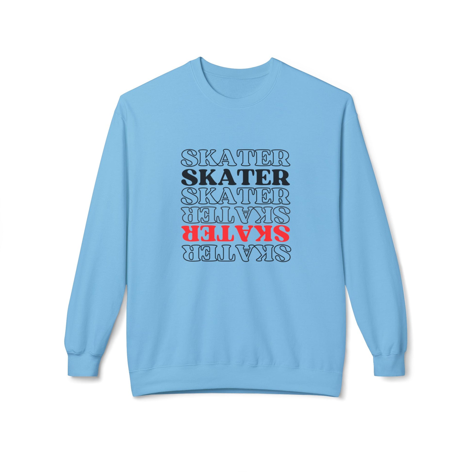 Sweatshirt - Red Statement Skater Unisex Fleece Crewneck Sweatshirt - Skate of Matter LLC