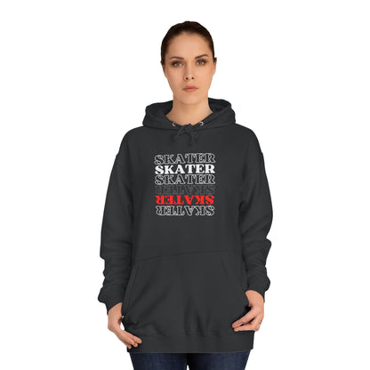 Hoodie - Red Statement Skater Unisex Hoodie - Skate of Matter LLC