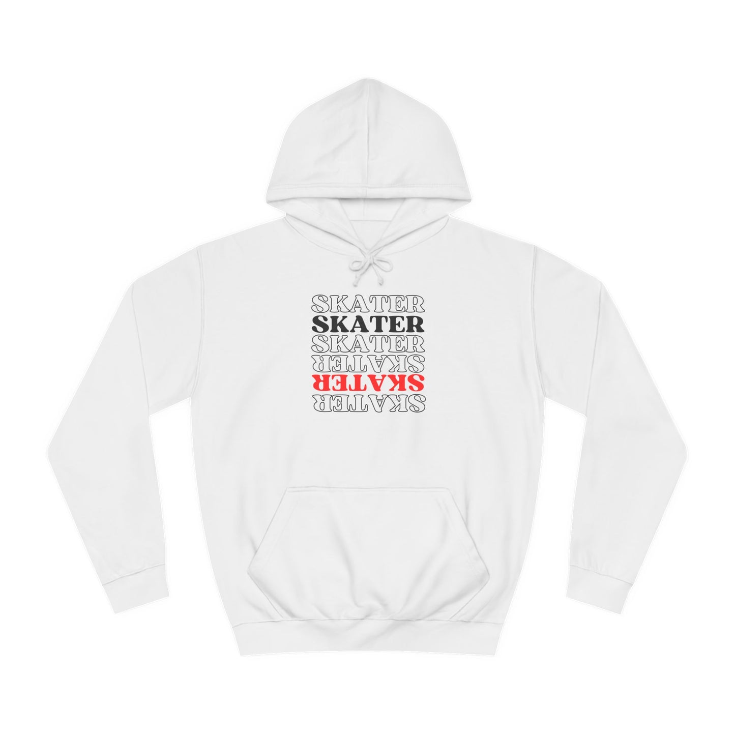 Hoodie - Red Statement Skater Unisex Hoodie - Skate of Matter LLC