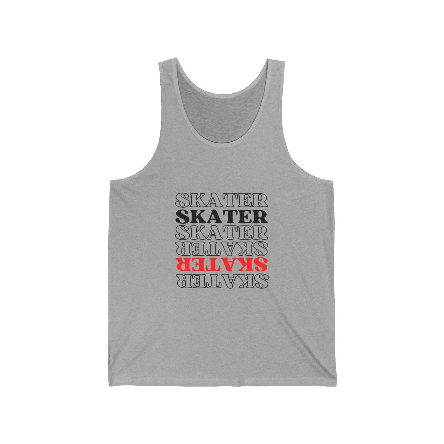 Tank Top - Red Statement Skater Unisex Tank - Skate of Matter LLC