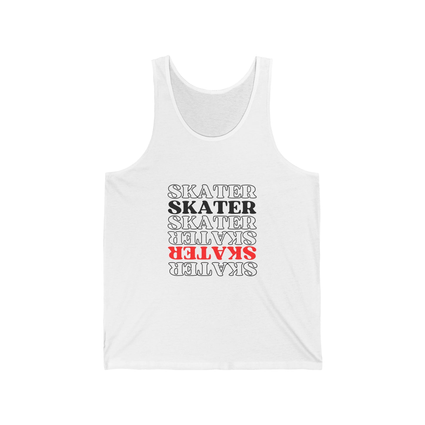 Tank Top - Red Statement Skater Unisex Tank - Skate of Matter LLC