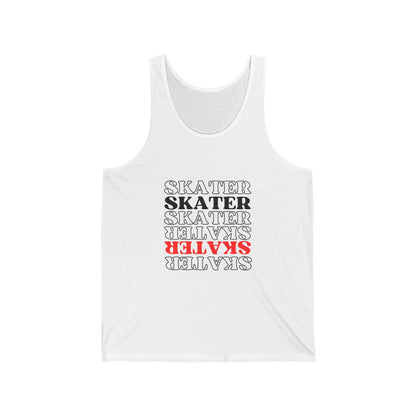 Tank Top - Red Statement Skater Unisex Tank - Skate of Matter LLC