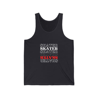 Tank Top - Red Statement Skater Unisex Tank - Skate of Matter LLC