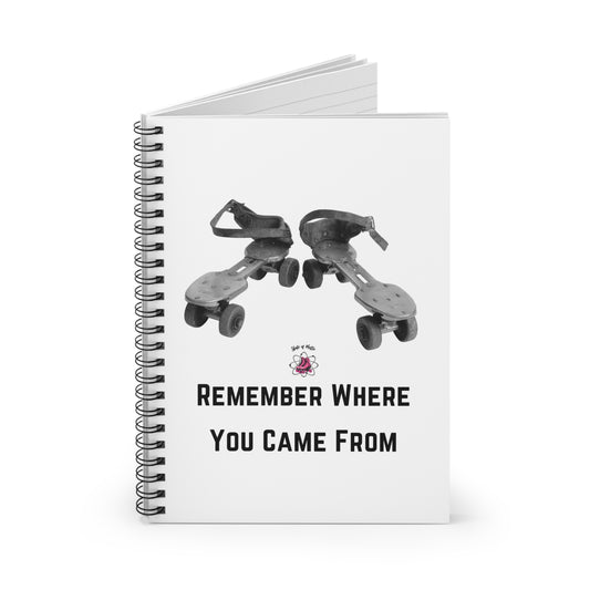 Paper products - Remember Where You Came From Vintage Roller Skates Spiral Notebook - Ruled Line - Skate of Matter LLC