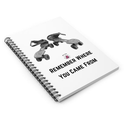 Paper products - Remember Where You Came From Vintage Roller Skates Spiral Notebook - Ruled Line - Skate of Matter LLC