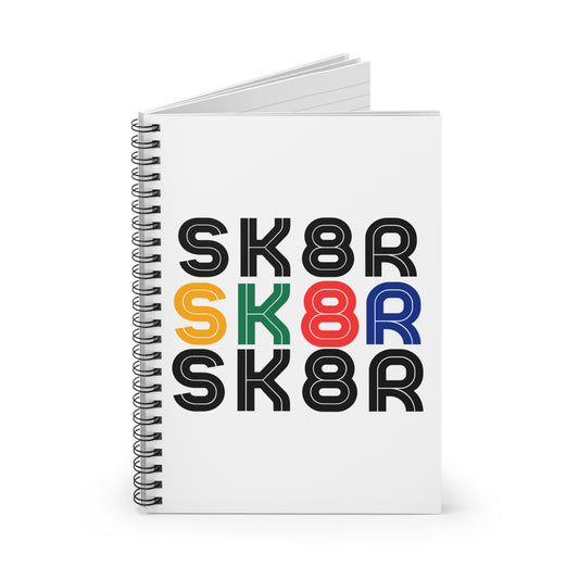 Paper products - Retro Skater Spiral Notebook - Ruled Line - Skate of Matter LLC