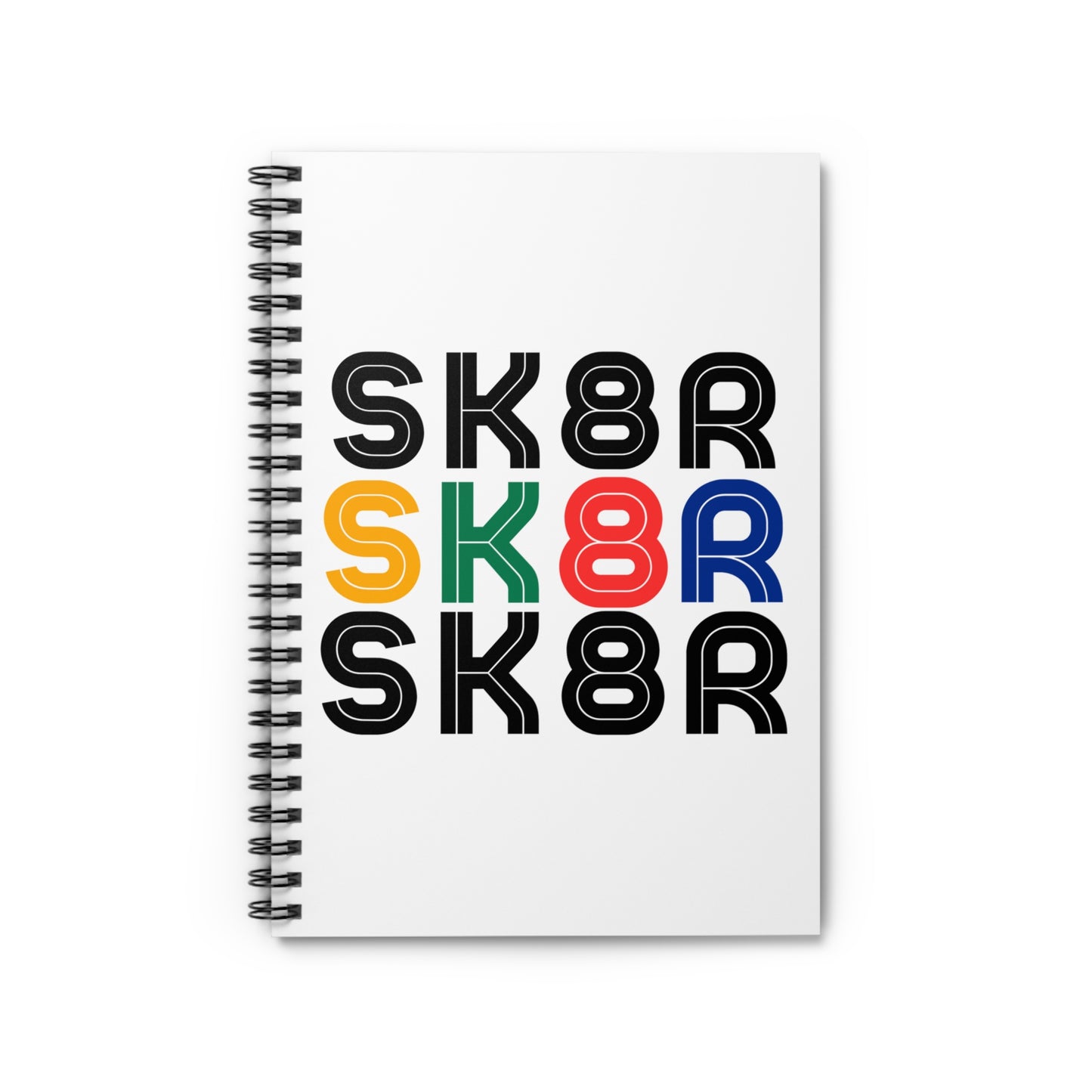 Paper products - Retro Skater Spiral Notebook - Ruled Line - Skate of Matter LLC