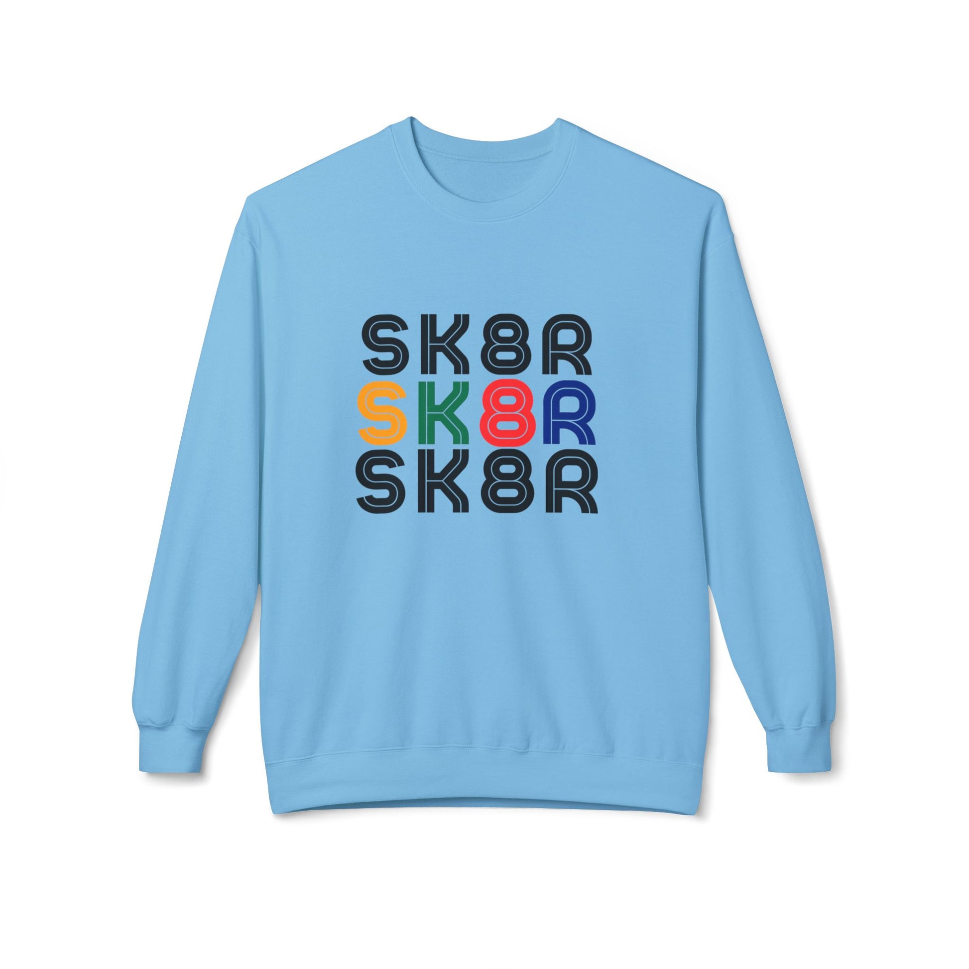 Sweatshirt - Retro Skater Unisex Fleece Crewneck Sweatshirt - Skate of Matter LLC