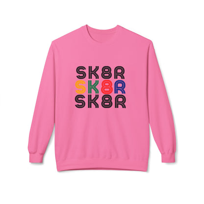 Sweatshirt - Retro Skater Unisex Fleece Crewneck Sweatshirt - Skate of Matter LLC