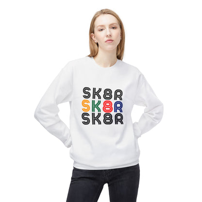 Sweatshirt - Retro Skater Unisex Fleece Crewneck Sweatshirt - Skate of Matter LLC