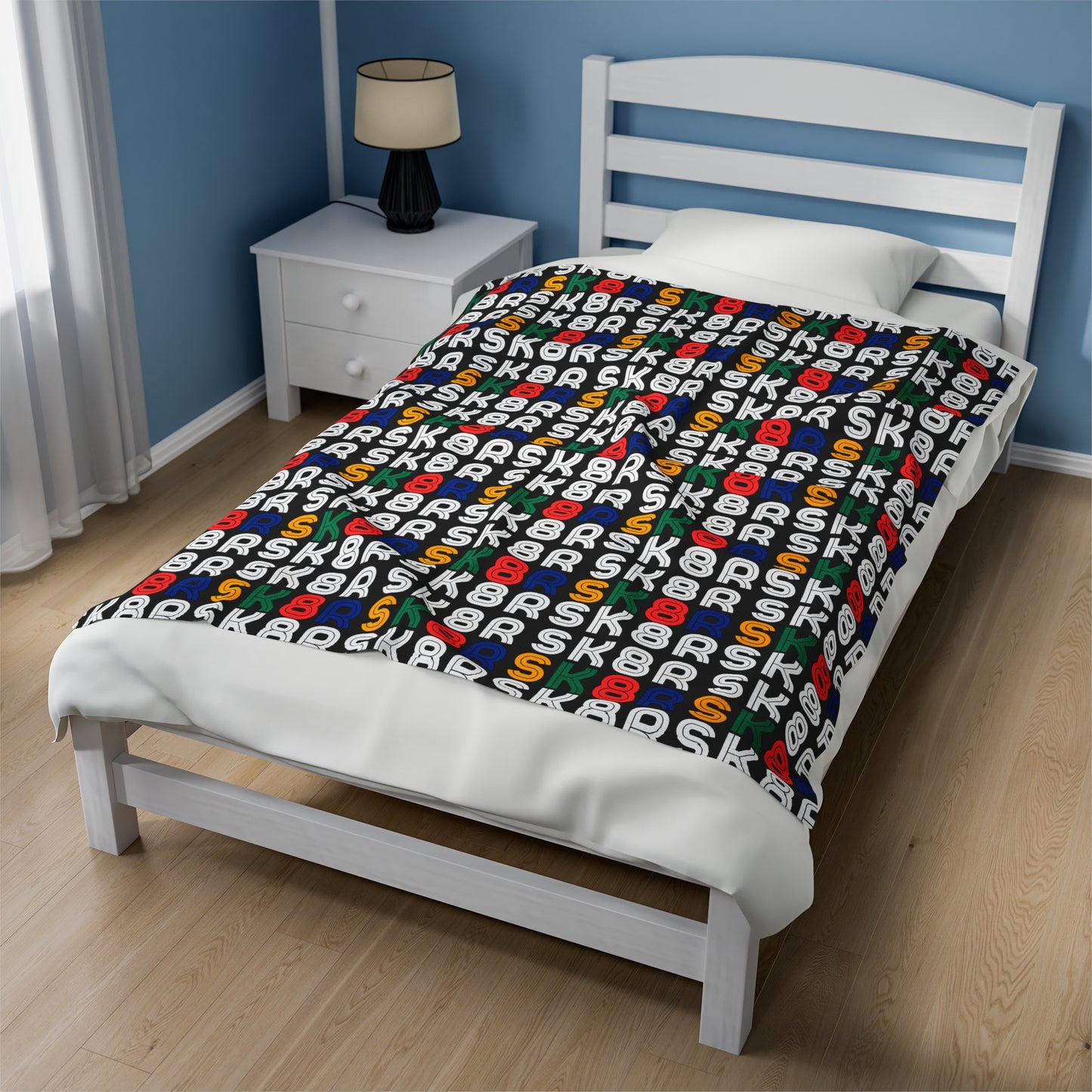 Bedding - Retro Skater Velveteen Plush Blanket - Skate of Matter LLC