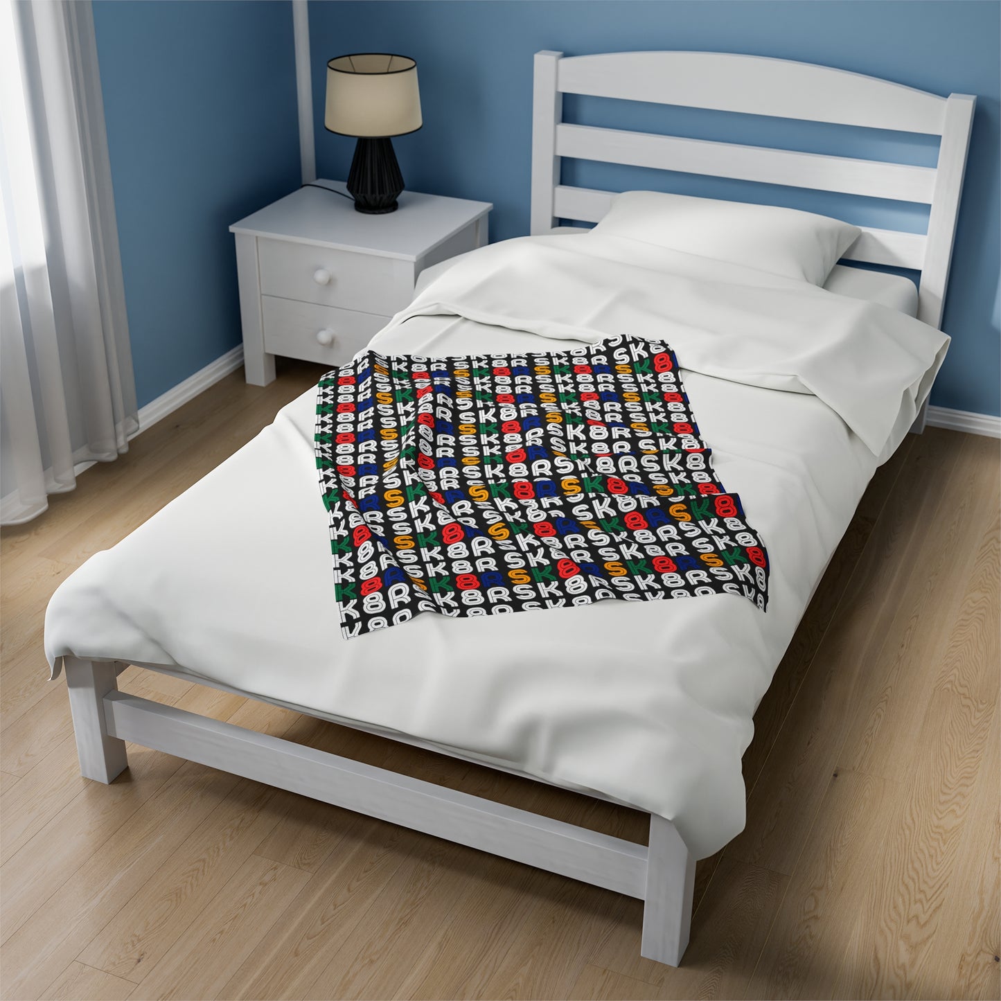 Bedding - Retro Skater Velveteen Plush Blanket - Skate of Matter LLC