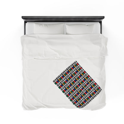 Bedding - Retro Skater Velveteen Plush Blanket - Skate of Matter LLC