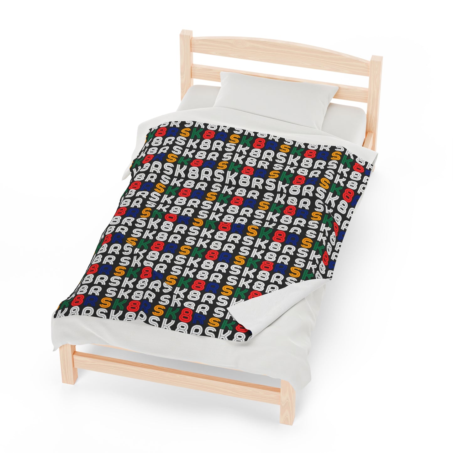 Bedding - Retro Skater Velveteen Plush Blanket - Skate of Matter LLC