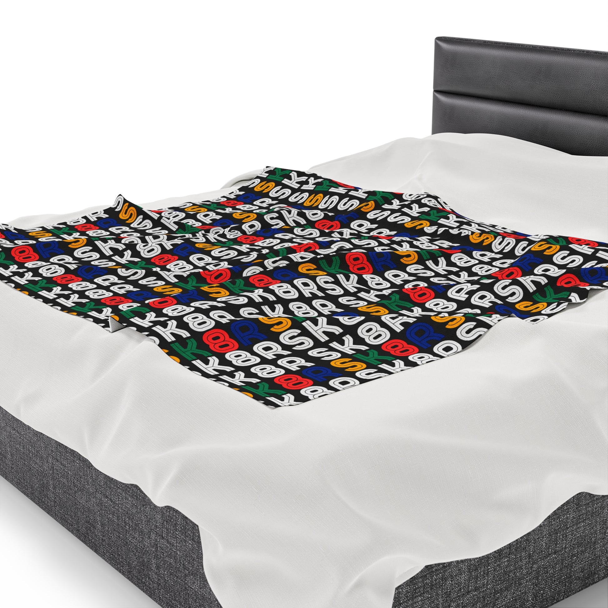 Bedding - Retro Skater Velveteen Plush Blanket - Skate of Matter LLC