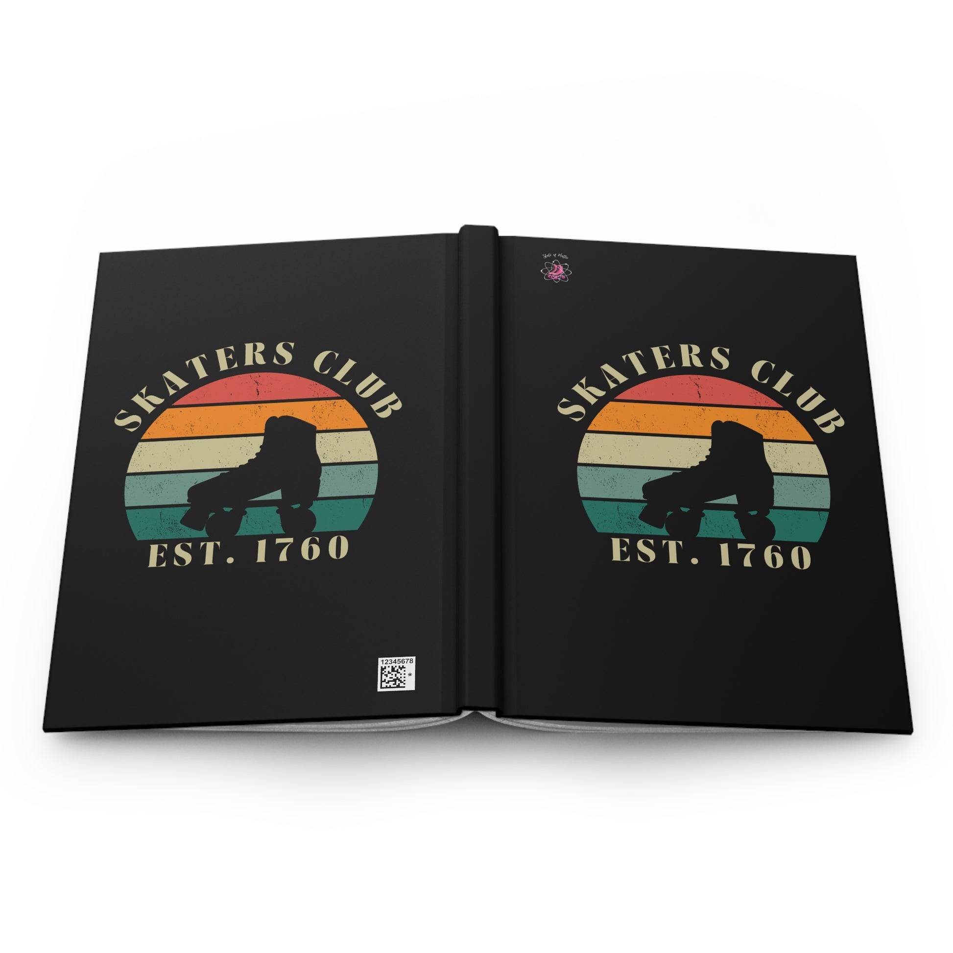 Paper products - Retro Skaters Club Matte Hardcover Journal - Skate of Matter LLC