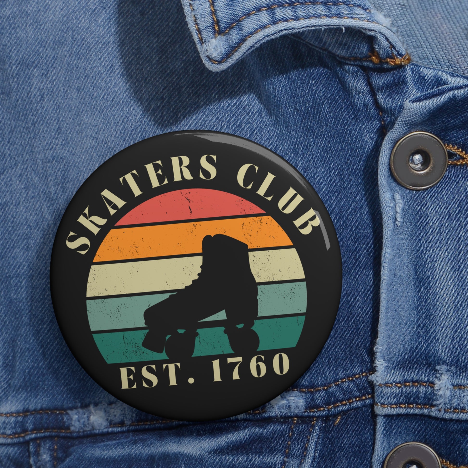 Accessories - Retro Skaters Club Pin Button - Skate of Matter LLC