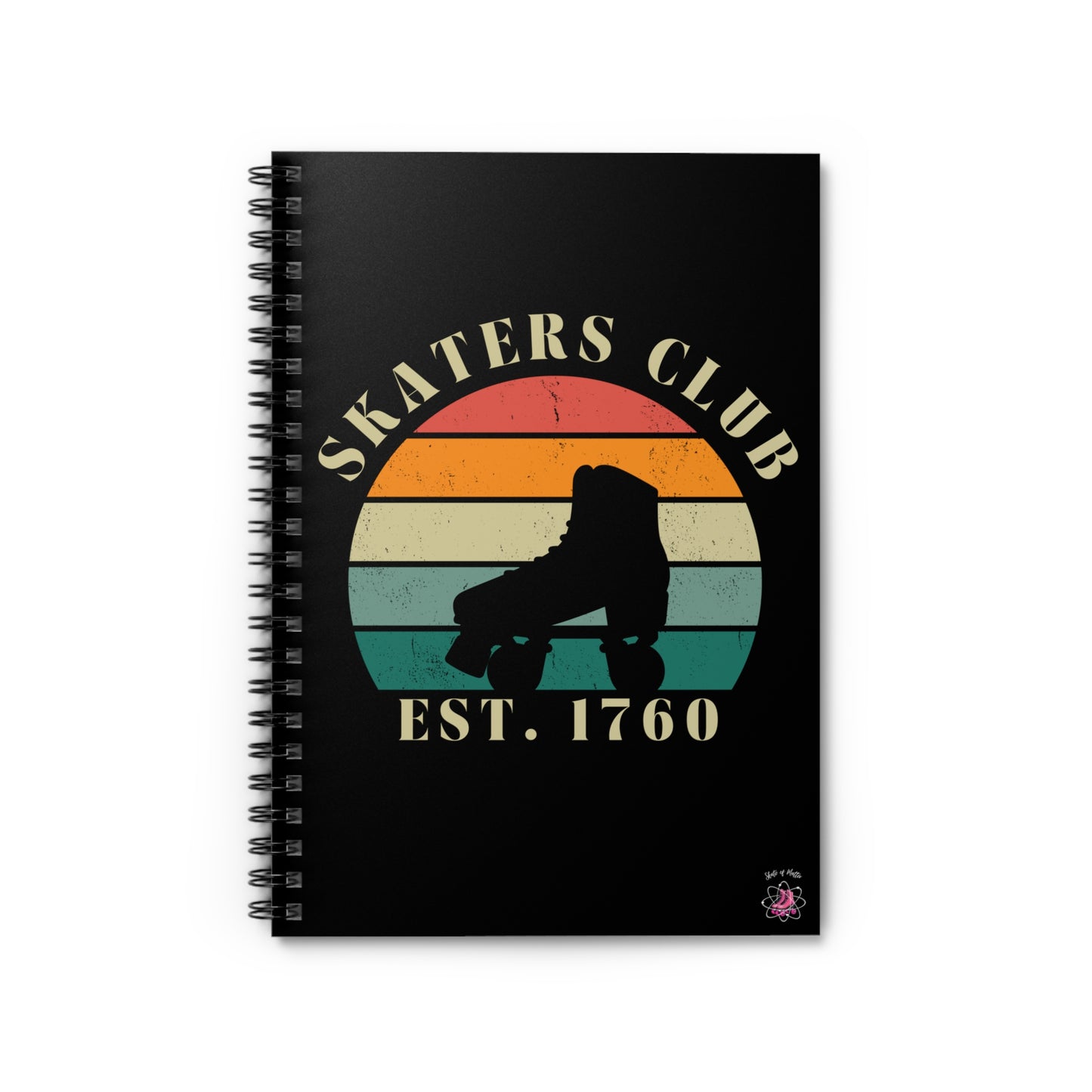 Paper products - Retro Skaters Club University Spiral Notebook - Ruled Line - Skate of Matter LLC