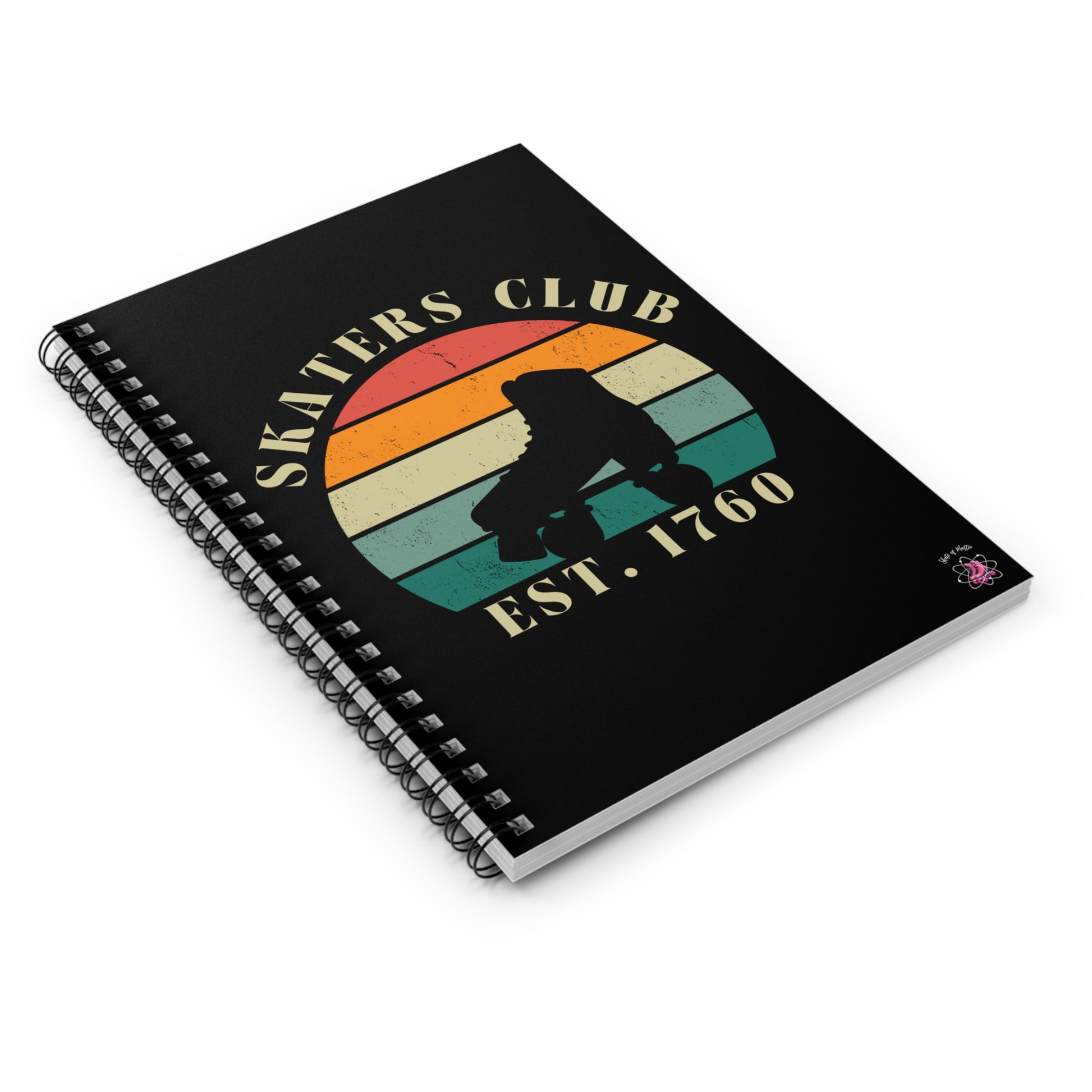 Paper products - Retro Skaters Club University Spiral Notebook - Ruled Line - Skate of Matter LLC