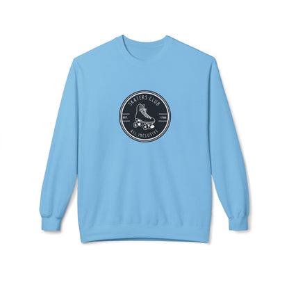 Sweatshirt - Round Black Skaters Club Unisex Fleece Crewneck Sweatshirt - Skate of Matter LLC