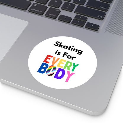 Paper products - Round Skating is for Everybody Sticker - Skate of Matter LLC