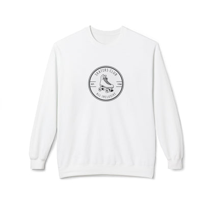 Sweatshirt - Round White Skaters Club Unisex Fleece Crewneck Sweatshirt - Skate of Matter LLC