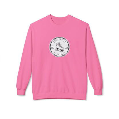 Sweatshirt - Round White Skaters Club Unisex Fleece Crewneck Sweatshirt - Skate of Matter LLC