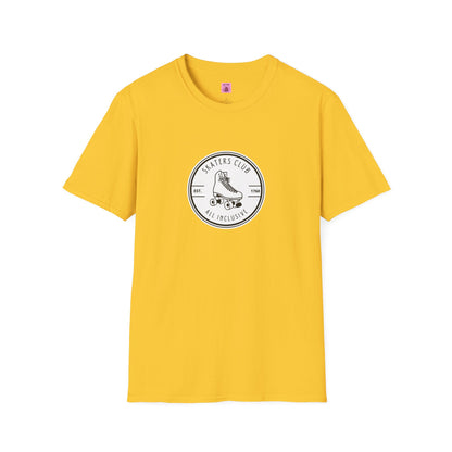 T-Shirt - Round White Skaters Club Unisex T-Shirt - Skate of Matter LLC