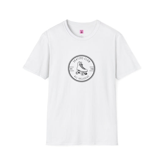 T-Shirt - Round White Skaters Club Unisex T-Shirt - Skate of Matter LLC