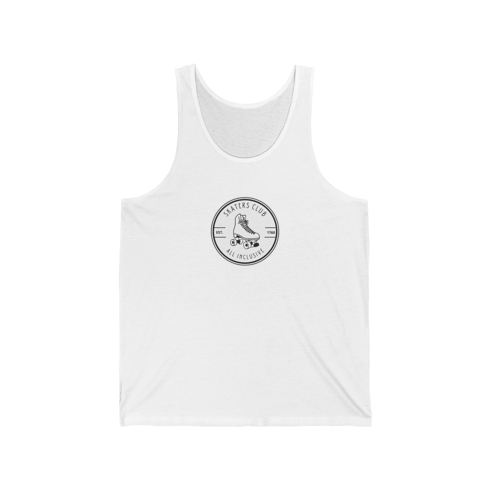 Tank Top - Round White Skaters Club Unisex Tank - Skate of Matter LLC