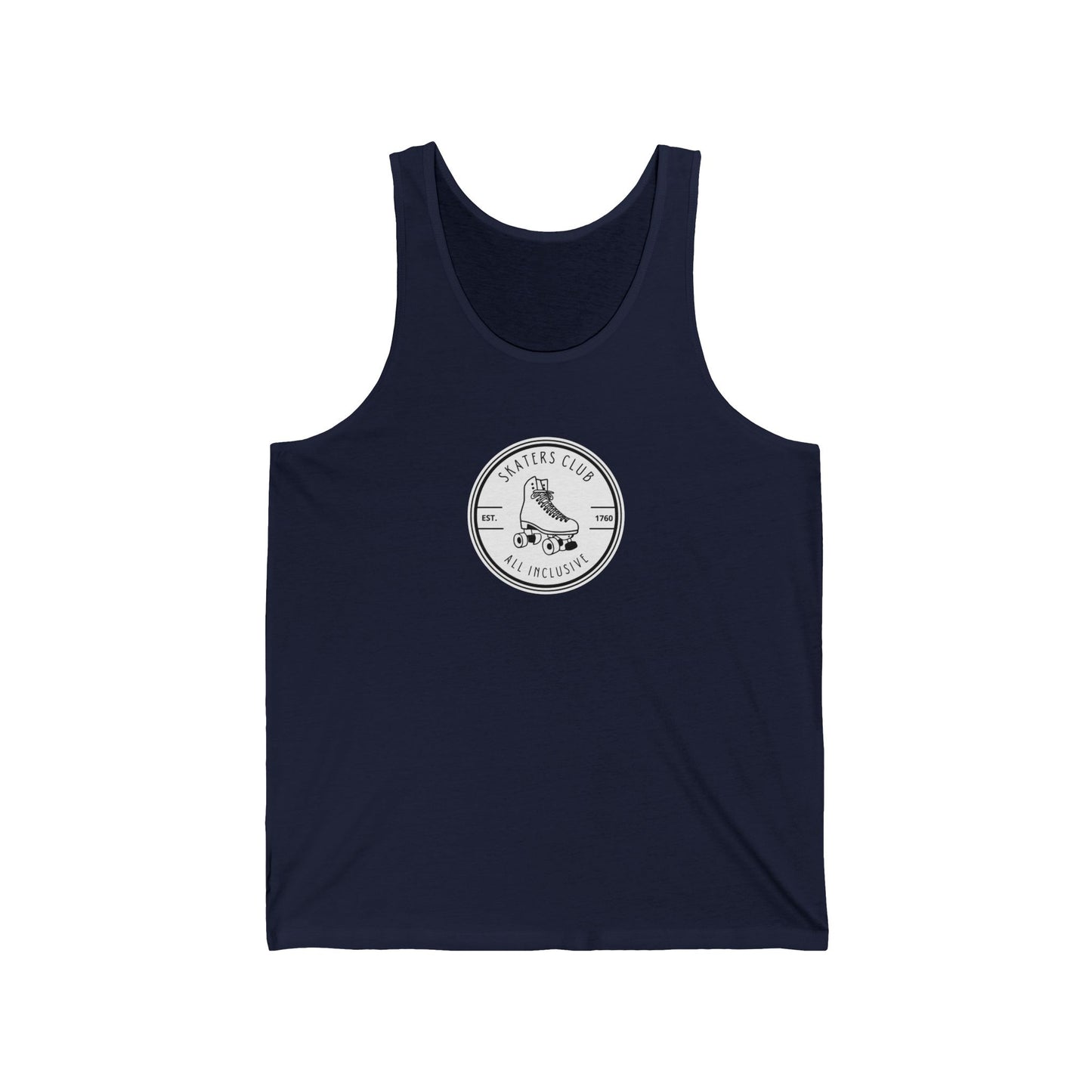 Tank Top - Round White Skaters Club Unisex Tank - Skate of Matter LLC